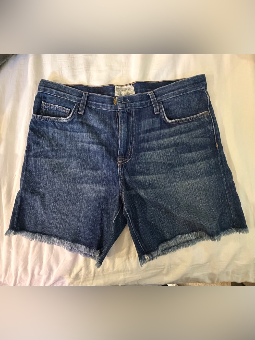 Current/Elliott Dark Indigo Boyfriend Roll Short